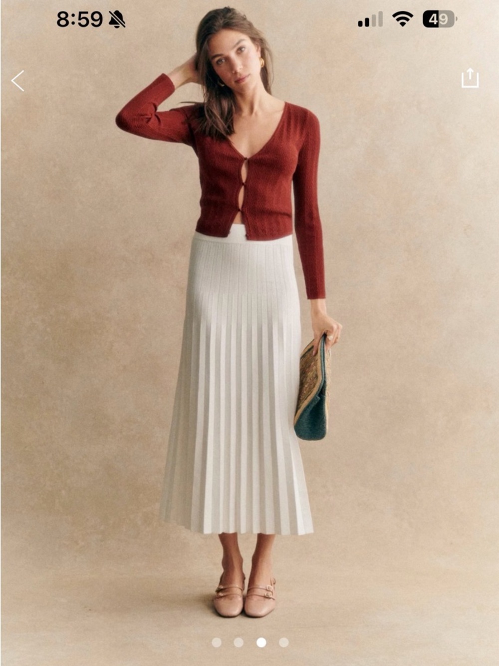NWT Sezane Leonine Skirt